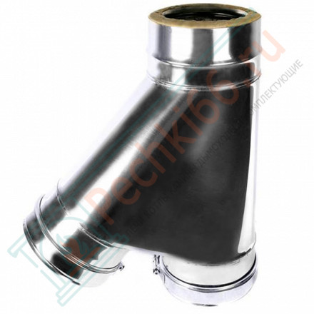 Сэндвич-тройник 45° (AISI-316L/0,5-AISI-304/0,5) d-130/180 (Craft-GS-25)