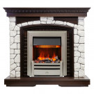 Электрический Каминокомплект Glasgow - Темный дуб / Белый с очагом Chesford Электрический Каминокомплект Glasgow - Темный дуб / Белый с очагом Chesford