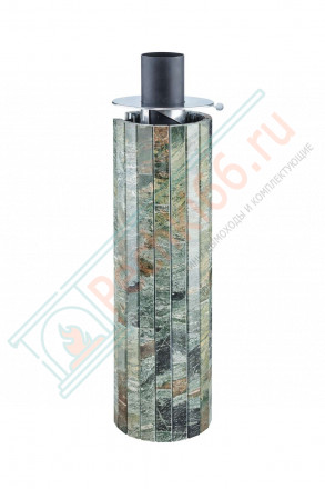 Дымоход с регистром Жадеит наборный, d-115, L=1000 мм (Feringer)