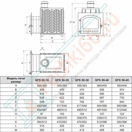 Чугунная печь для бани Гефест GFS-ЗК 40 (М) (ТехноЛит)