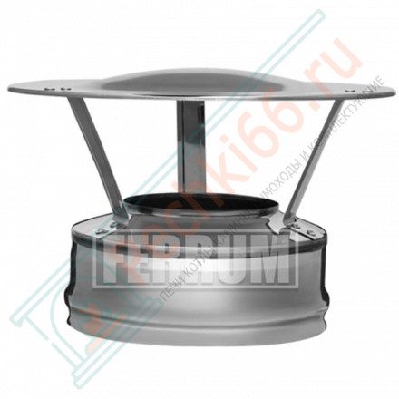 Оголовок для сэндвич дымохода (НЕРЖ-430/0,5-НЕРЖ-430/0,5) d-250/350 (Ferrum GS)