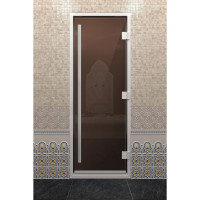 Стеклянная дверь DoorWood «Хамам Престиж Бронза» 190х70 см
