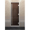 Стеклянная дверь DoorWood «Хамам Престиж Бронза» 190х70 см