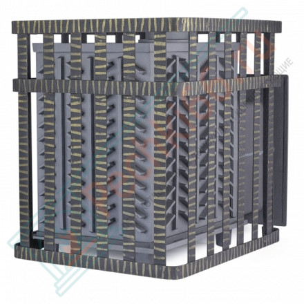 Чугунная печь для бани Гефест GFS-ЗК 40 в сетке (ТехноЛит)