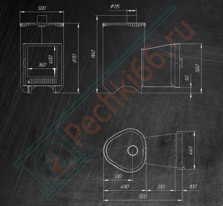 Дровяная банная печь Ферингер ОПТИМА "Жадеит перенесённый рисунок" до 28 м³
