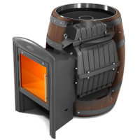 Чугунная банная печь Вариата Cast Витра Баррель, палисандр (T.M.F)