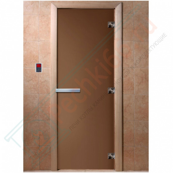 Дверь стеклянная для бани, бронза матовая 2000х900 (DoorWood)