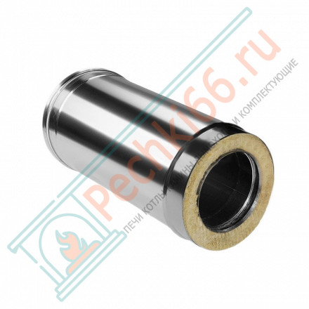 Сэндвич труба для дымохода L=500 (НЕРЖ-321/0,5-НЕРЖ-439/0,5) d-150/230 (Дымок-Lux)