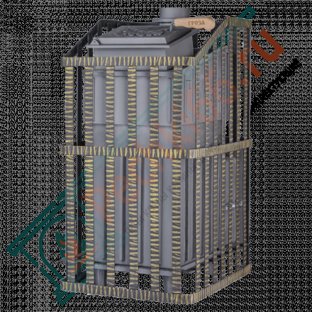 Печь Гефест Гроза Ураган 24 М, закрытая каменка, до 24 м3