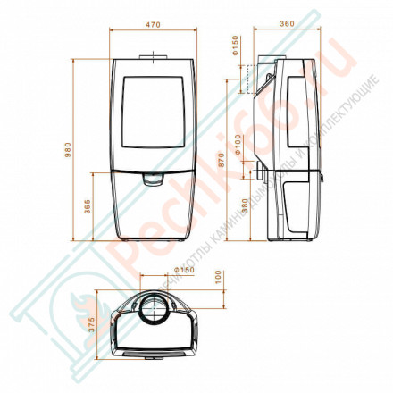 Чугунная печь камин Sense 203 (Dovre)
