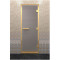 Стеклянная дверь для хамама в золотом профиле, сатин 210х80 (по коробке) (DoorWood)