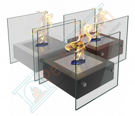 Настольный биокамин Rubicon, коричневый (ZeFire)