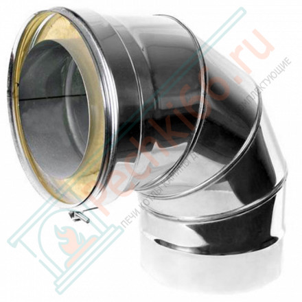 Сэндвич-отвод 90° (AISI-316L/0,5-AISI-304/0,5) d-200/250 (Craft-GS-25)