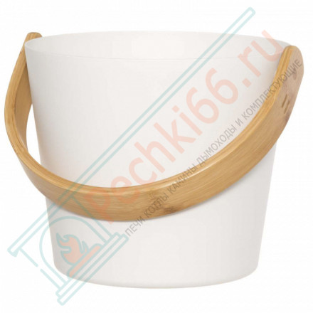 Ведро алюминиевое с бамбуковой ручкой Rento, белый (Tammer-Tukku)