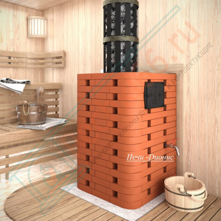 Печь банная Емельяныч под обкладку, с каминной дверцей 240 (Дионис)