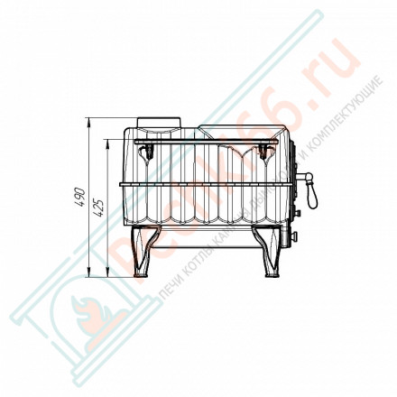 Отопительно-варочная печь Тайга PRO (ProMetall)