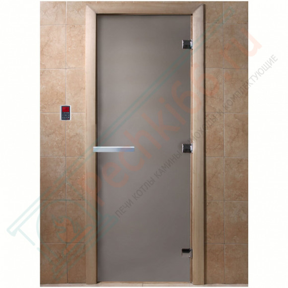 Дверь стеклянная для бани, сатин матовый, 1700х700 (DoorWood)