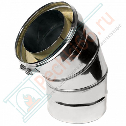 Сэндвич-отвод 45° (AISI-316L/0,5-AISI-304/0,5) d-200/250 (Craft-GS-25)