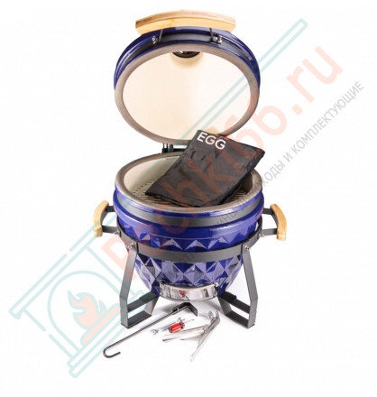 Керамический гриль Diamond Egg S синий