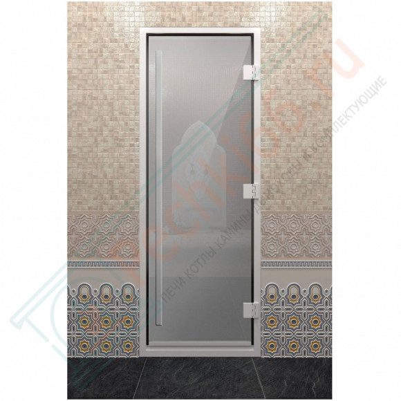 Стеклянная дверь DoorWood «Хамам Престиж Сатин» 1900х700 мм