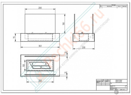 Настольный биокамин Galea, чёрный (ZeFire)
