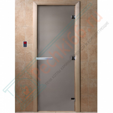 Дверь стеклянная для бани, сатин матовый, 2000х700 (DoorWood)