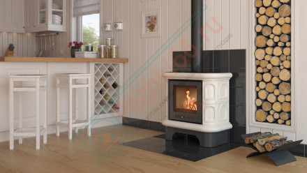 Изразцовая печь-камин WK440, черная (Kratki)