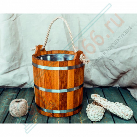 Запарник 16л. с нержавеющей вставкой, ДУБ (Woodson)