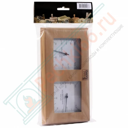 Термогигрометр квадратный 224-THD,кедр (Sawo)