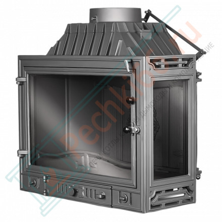 Чугунная топка W4 PB, с правым стеклом (Kaw-Met)