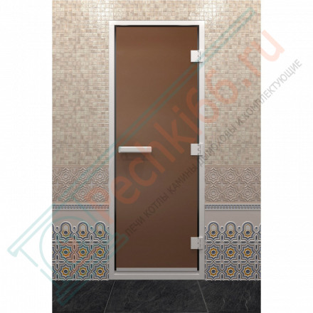 Стеклянная дверь DoorWood Хамам Бронза матовая 190х70 (по коробке)