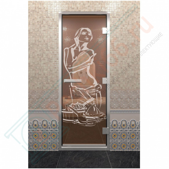 Стеклянная дверь DoorWood «Хамам Искушение Бронза» 2000х800 (по коробке)
