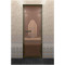 Стеклянная дверь DoorWood «Хамам бронза» в бронзовом профиле 1900х700 (по коробке)