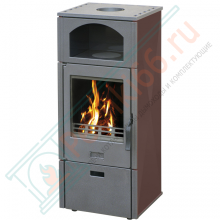 Чугунная печь-камин Laguna, коричневая (Plamen)