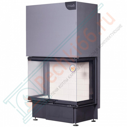 Каминная топка Дельта 800 три стекла принтинг подовое горение (Экокамин)