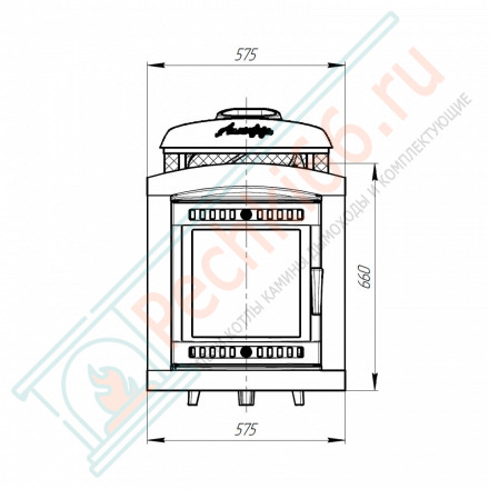 Печь банная «Атмосфера L КТТ» комбинированная Окаменевшее дерево наборное (ProMetall)
