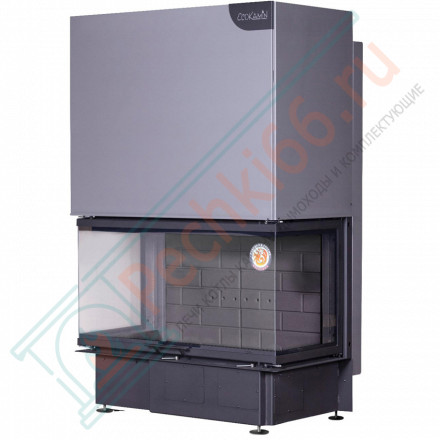 Каминная топка Дельта 1000 KB три стекла черный шамот (Экокамин)