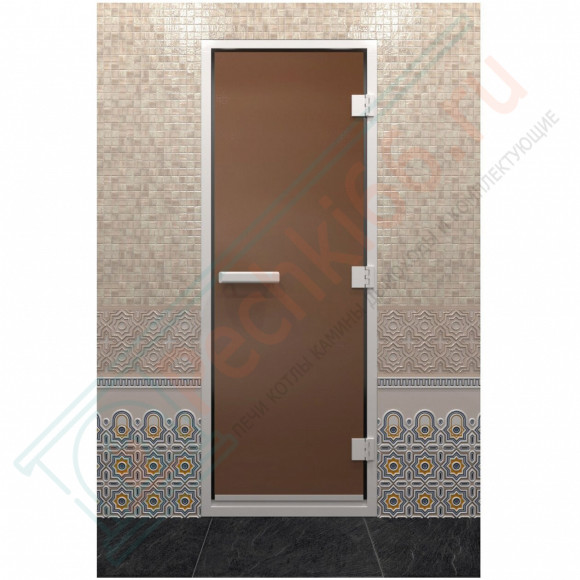Стеклянная дверь DoorWood Хамам Бронза матовая 200х70 (по коробке)