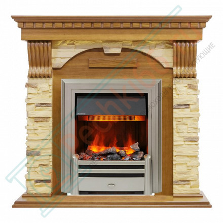 Электрокаминокомплект Dublin - Дуб / Сланец с очагом Chesford
