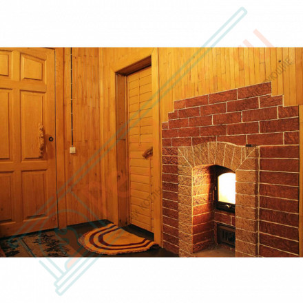 Плитка прямая Шамот Хаос (0.84 м2 в коробке) (Терракот)