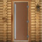 Стеклянная дверь для бани Престиж PRO, матовая бронза, 2000х800 (DoorWood)