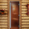 Дверь для бани и сауны Престиж бронза, 170х70 см по коробке (DoorWood)