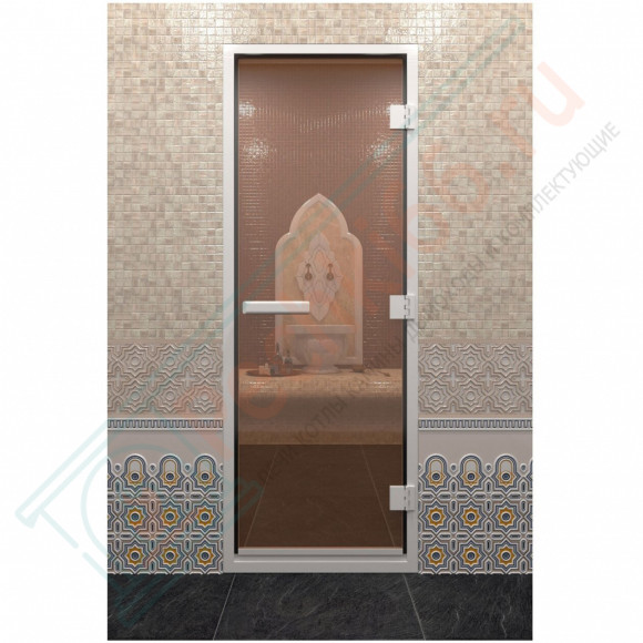 Стеклянная дверь DoorWood Хамам Бронза 2100х700 (по коробке)
