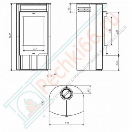 Печь-камин Сена 7 (Мета-Бел)