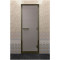 Дверь для хамама в бронзовом профиле, сатин 190x70 (DoorWood)
