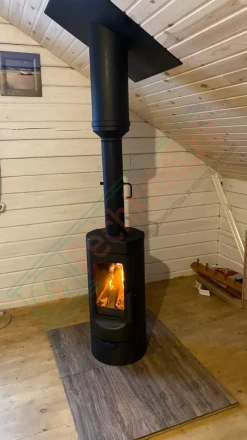 Печь-камин Plamen Tara под ключ (монтаж 02.2022)