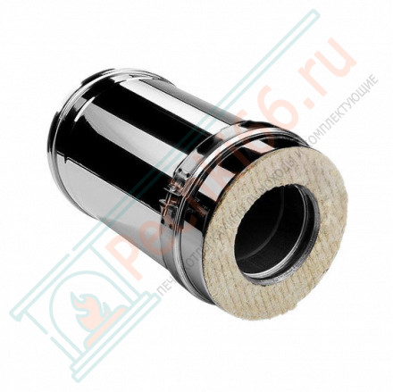 Сэндвич труба V50R с изол L=250 (AISI-321/0,8-AISI-304/0,5) d-115/215 (Вулкан-Cerablanket)