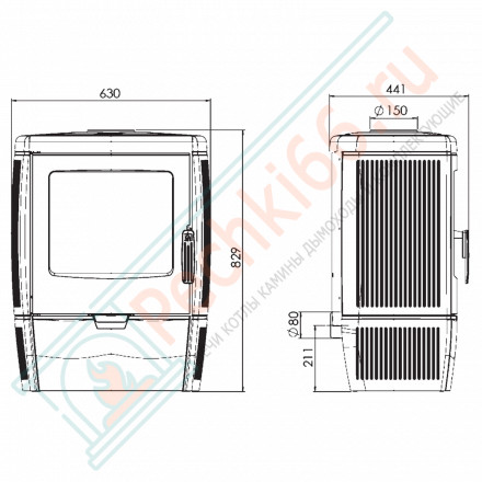 Печь-камин Alberto (Plamen)