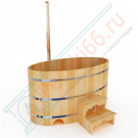 Японская баня Фурако овальная с внешней печкой 120х200х120 (НКЗ)