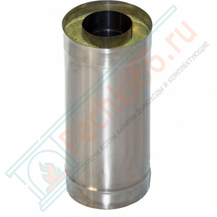 Сэндвич труба для дымохода L=0.5 м (НЕРЖ-439/1,0-ОЦИНК/0,5) d-150/210 (УМК)